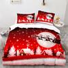 Christmas Duvet Cover Set King Queen Full Size Snowflake Gold Deer Pattern Holiday Bedding Set Polyester Comforter Cover for Kid
