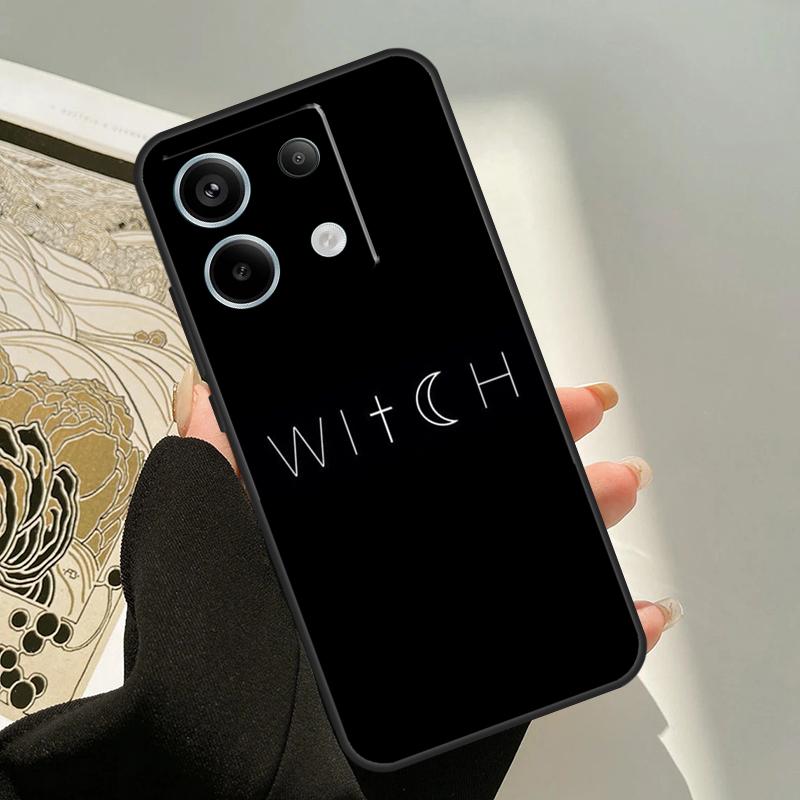 Halloween Witch Cat Case For Xiaomi Redmi Note 13 Pro 14 12 11 9 10 9S 10S 11S 12S Redmi 13C 10C 12C 14C Cover