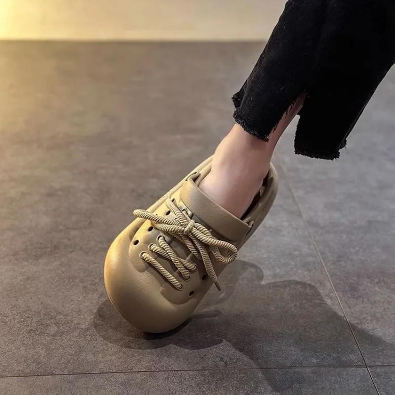 Fashion Shoes for Women Round Toe Slides Soft New Collection Shoe Eva Designer Luxury Woman Slippers Slip-resistant Waterproof Sandals