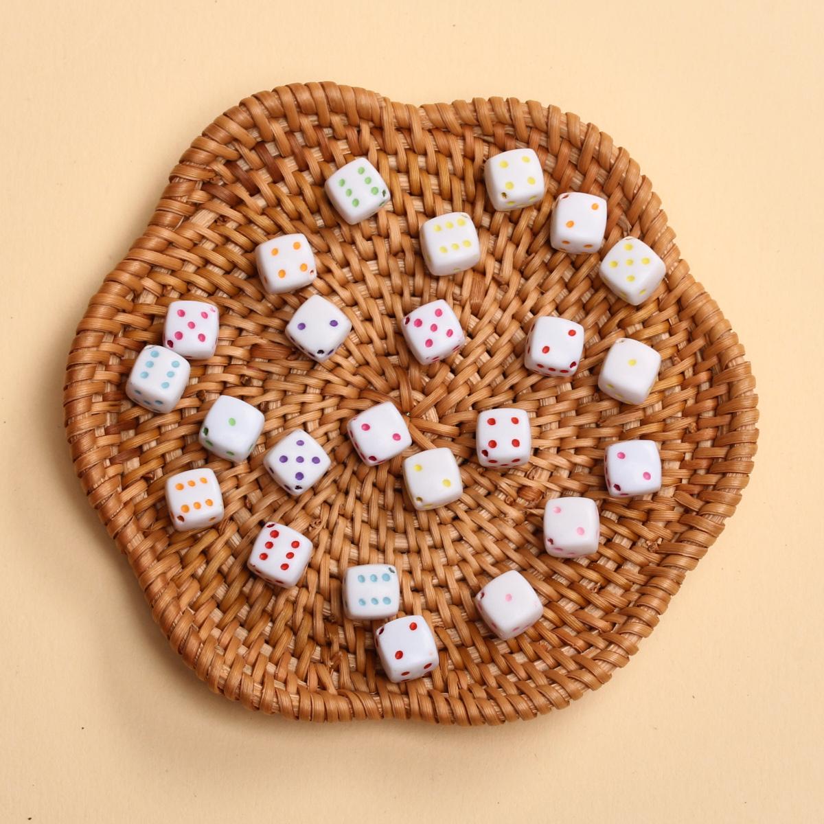 

30 шт. 8 мм квадратные акриловые бусины-разделители для браслета, ожерелья, подвесных украшений, изготовление аксессуаров