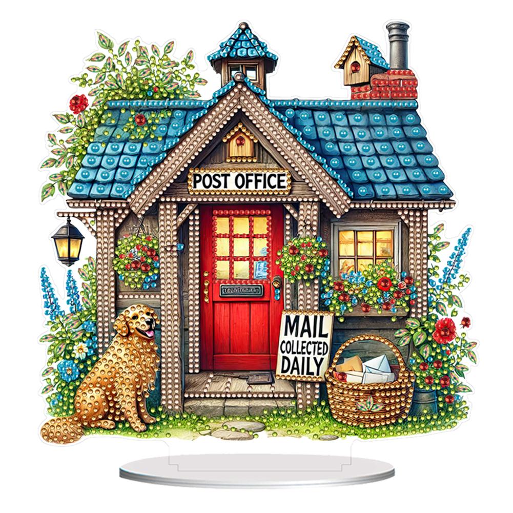 2D/Flat DIY Table Top Diamond Painting Ornament Kits Acrylic Diamond Painting Desktop Decorations for Home Office Desktop Decor