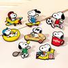 /8Pcs Cartoon White Puppy Dogs Enameled Brooches Cute Animal Lapel Pins Fashion Jewelry Accessories Set Gift For Friends