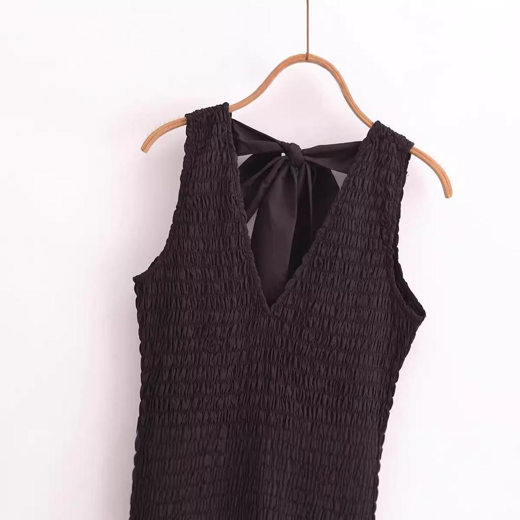 2024 Women's European & American Style Poplin Layered Short Dress