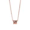 Rose Gold Electroplated Rotating Pendant Necklace - Non-fading Christmas Gift