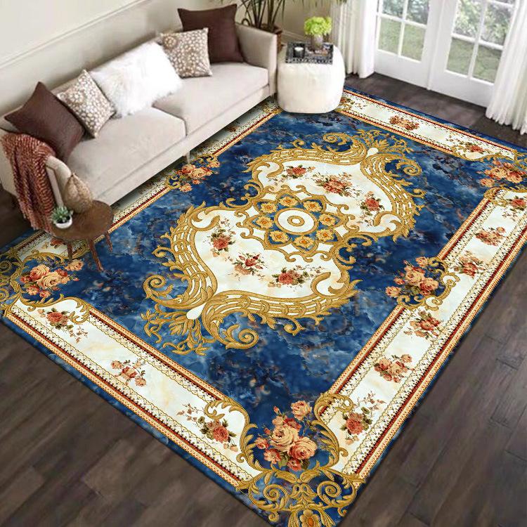 Teppich Wohnzimmer Großflächiger Teppich Schmutzabweisend und Pflegeleicht Retro Fußmatte