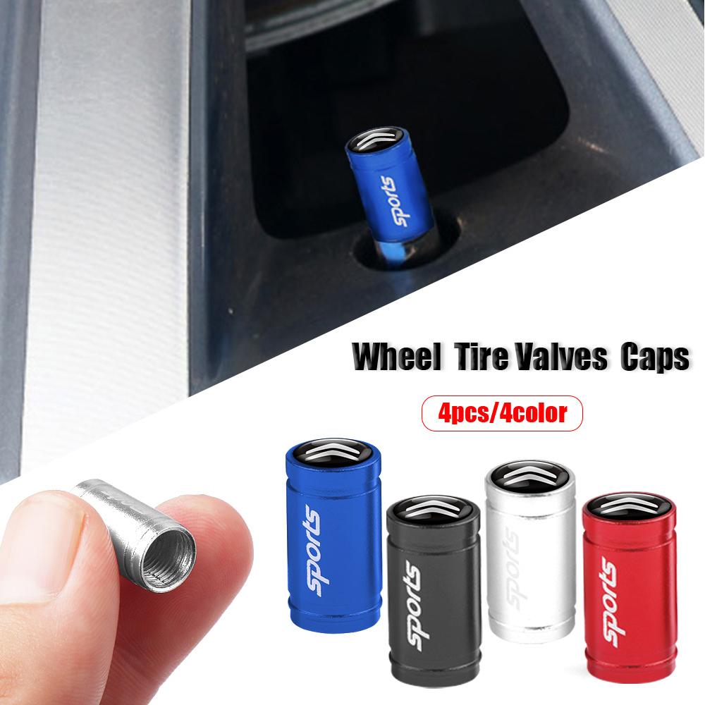 4Pcs Car Wheel Tire Valve Caps Tyre Stem Cover For Citroen C1 C2 Grand C4 Picasso C4L VTS C-ELYSEE DS C3-XR C5 C6
