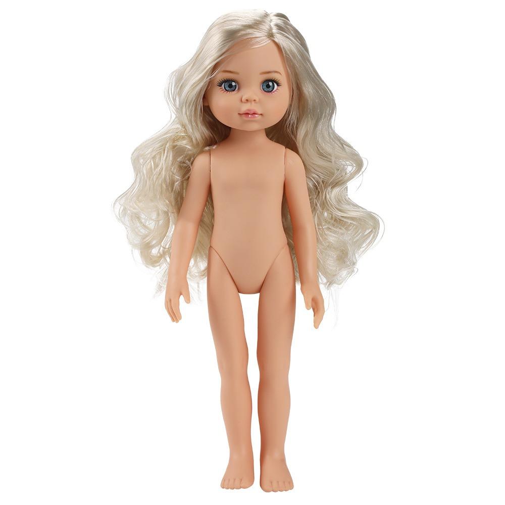 30cm Height Nude Reborn Doll Toy Blonde Hair Humanoid Doll Fashion BJD Girl Doll  DIY Toys