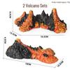 Kids' Volcano Model with Dinosaurs & Animal Scene – Sandbox, Fish Tank, or Desk Decoration