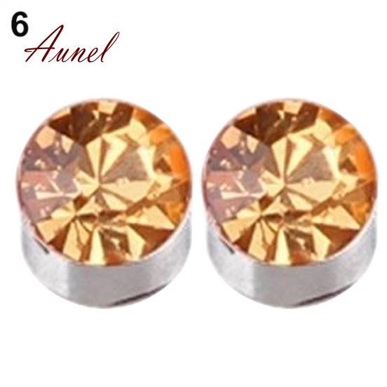 

Мужские и женские круглые серьги-гвоздики для здоровья с сильными магнитными железными ушными каплями жёлтый