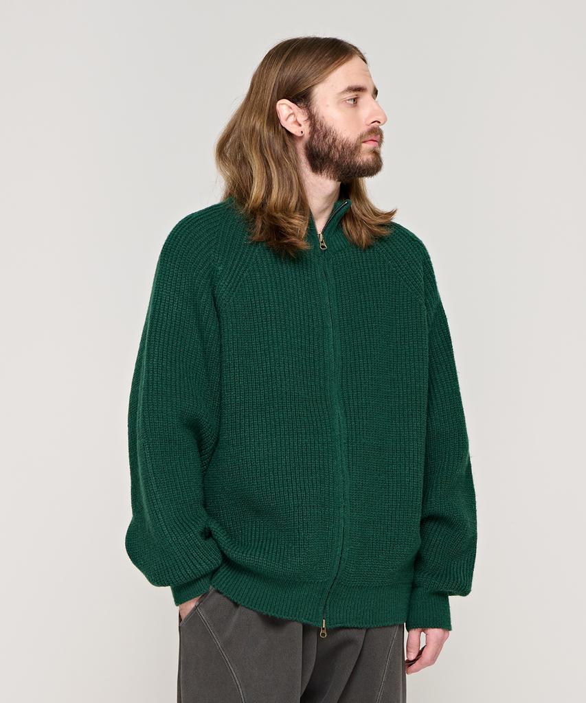 CARGOBROS Cb Over-Knit Zip-Up (Green)
