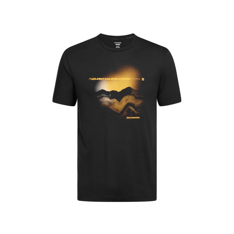 

Salomon Ss25 Gts Ss Tee Casual Simple Round Neck Pullover Short Sleeve T-Shirt Men Tops Deep-Black C25288 M