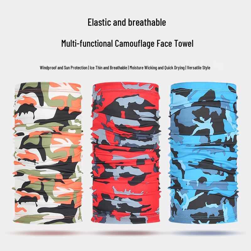 Sun Protection Ice Silk Sports Neck Gaiter & Face Towel Headband
