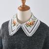 Blumenhemd Abnehmbarer Kragen für Damenhemd Falscher Kragen für Herbst Sweatshirt Bluse Tops Falscher Kragen Fuax Kragen Accessoires