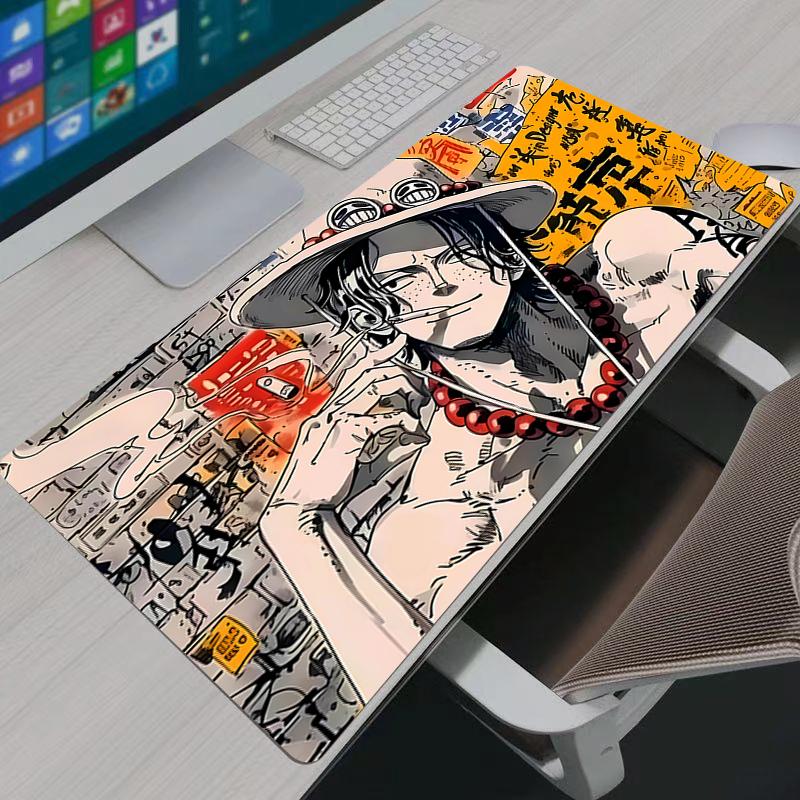 

One Piece Portgas·D· Ace Leather Mouse Pad Notbook Gamer Keyboard NonSlip Rubber Computer Carpet Desk Mat PC Gaming MousePad 30x60x0.2cm