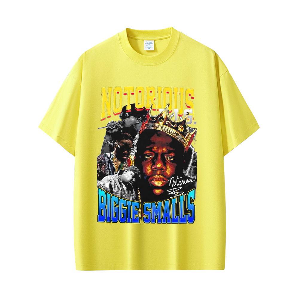 Rapper The Notorious Big Graphic T-shirt Biggie Smalls Print T Shirt Unisex's Women Hip Hop Vintage Oversized Short Sleeve T-shirts