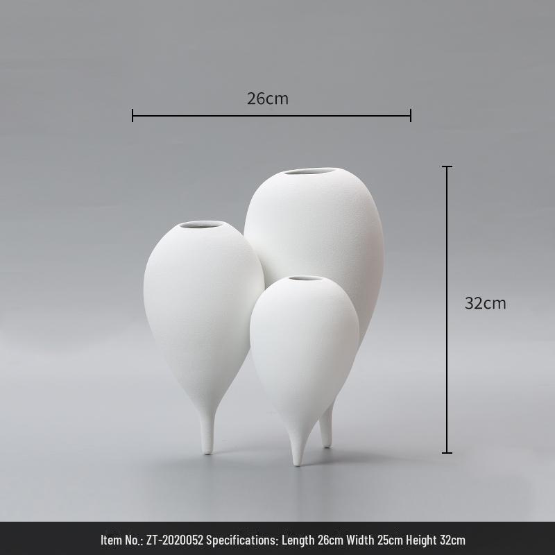 Bosi Home Soft Bubble Decorations - Small Diameter, High Mouth Swing Vase with Light Belly.