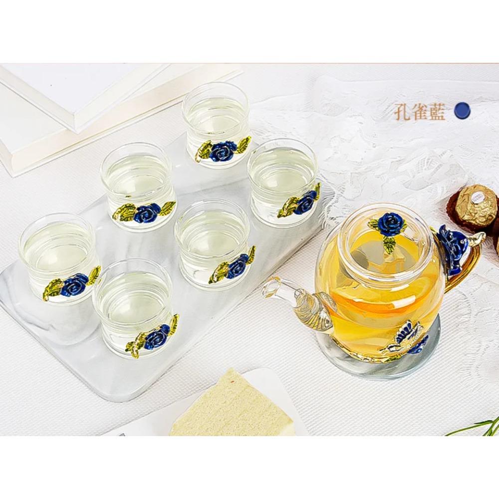 

Стеклянный чайный сервиз Kung Fu, заварочный чайник, набор из семи предметов, чайный сервиз в европейском стиле, подарочный чайный сервиз для дома