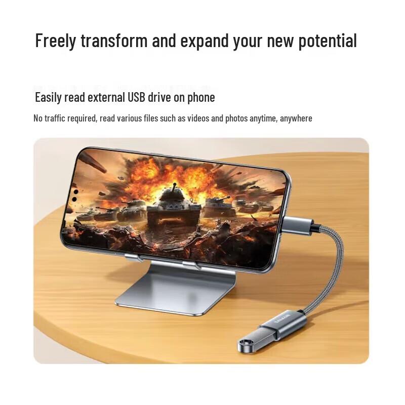 SAMZHE Type-C to USB-A Female OTG Adapter