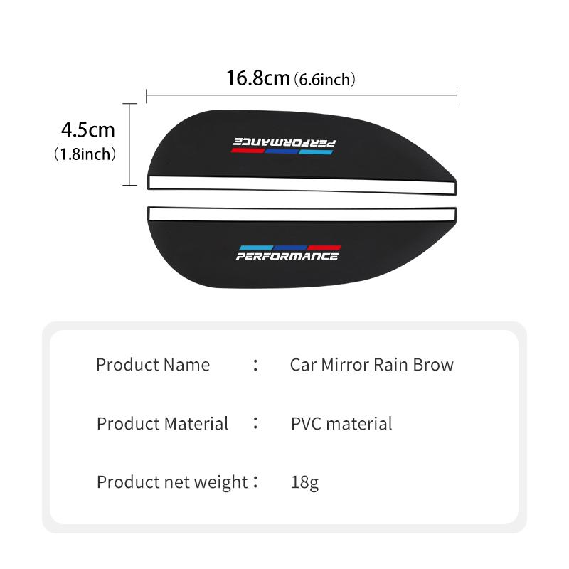 AAAQV1 2PCS Car Rearview Mirror Rain Eyebrow Visor Rearview Side Snow Sun Visor Rain Cover For BMW 1 3 5 Series G30 G32 G38 2021 2020