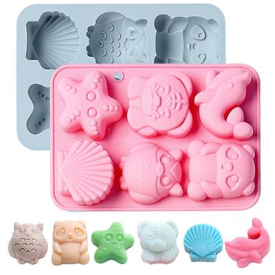Stampo in Silicone per Cioccolato Gufo Tigre Delfino per Torta Gommose Gelatina Cubetti di Ghiaccio Cera, Stampo per Sapone Decorazione Torta