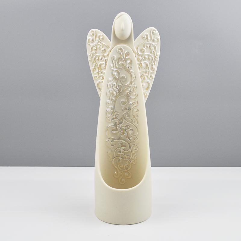 PARTYLITE Broad-hearted Angel, Candlestick, Ceramic Home Decoration Ornament Gift