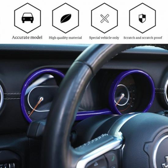 Purple Dashboard Decorative Frame Cover Trim For 2018-22 Jeep Wrangler JL JLU JT