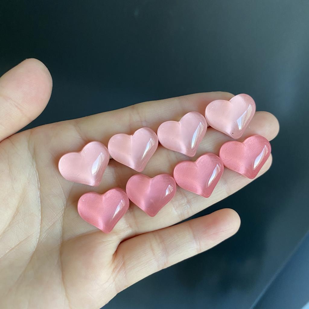 8pcs Heart-shaped Refrigerator Magnet Set - Cute and Simple Decorative Magnets Suitable for Kitchen and Office Whiteboards