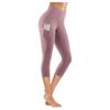 Leggings da yoga e fitness da donna, tasche laterali a vita alta, pantaloni attillati da donna per sport all'aria aperta