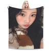 W-Wonhees-S Super Real Me  Warm Soft Blanket  Girls Boys Plush Throw Street Trend Outdoor Flannel Bedspread Sofa Bed Cover