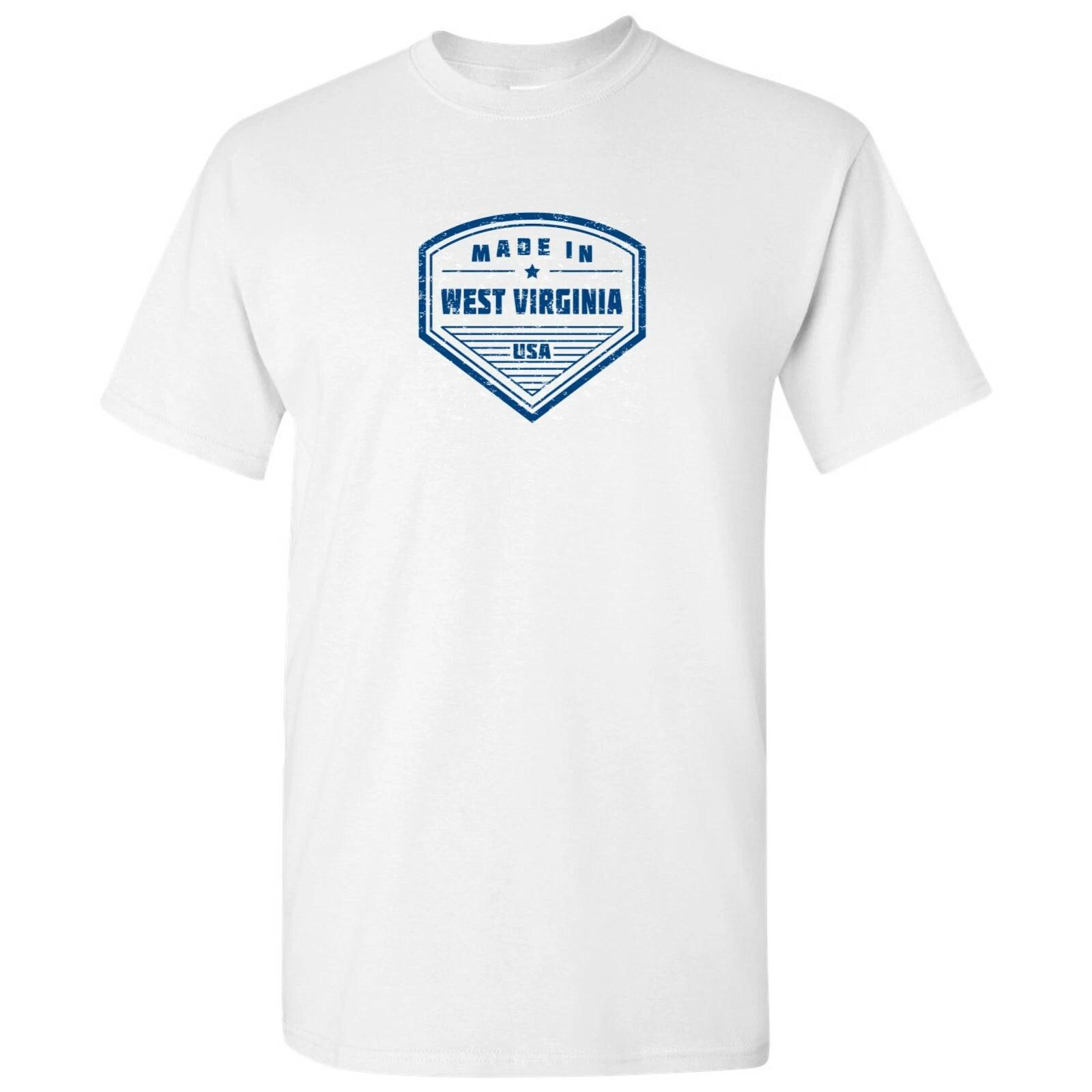 Made in West Virginia Badge - Hometown Pride State T-Shirt - White 2XL