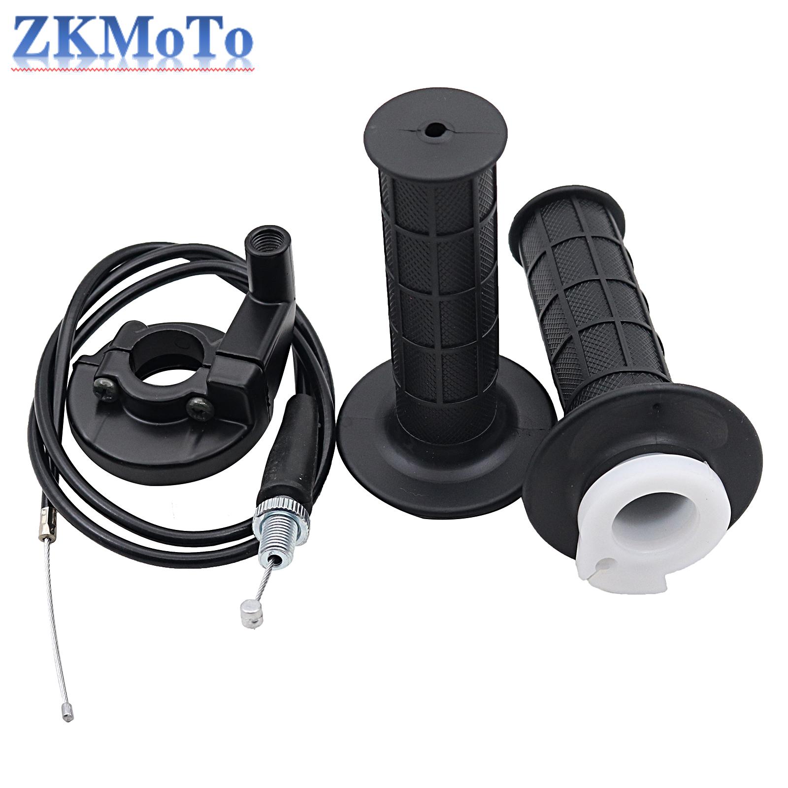 7/8  22mm Motorcycle Grips With Throttle Clamp Twist Cable Throttle Cable For KTM Yamaha Honda ATV 50 90 110 125 150 200 250CC