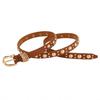 Metal Buckle Rivet Heavy Metal Belt Pu Leather Dress Waistband  Women's