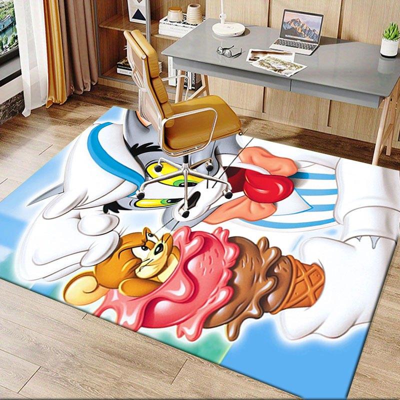 

Tom & Jerry Ice Cream Phone Case CoverOffice Mat Home Decor Gift For Halloween & Christmas LD45 100cm by 120cm