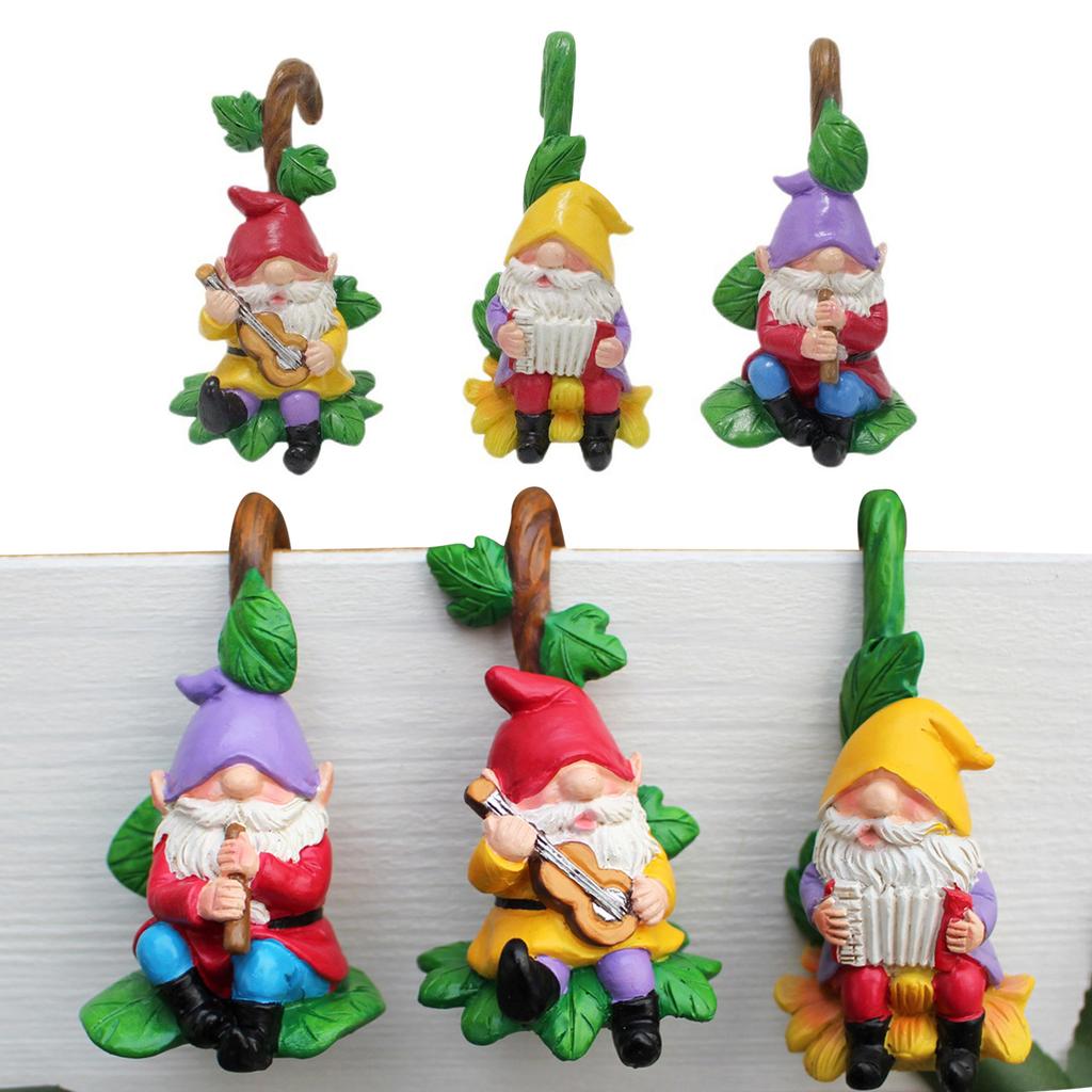 Set of 3 Miniature Figurine Climbing Gnome Resin Sculpture Figurine for Patio Lawn Garden Yard