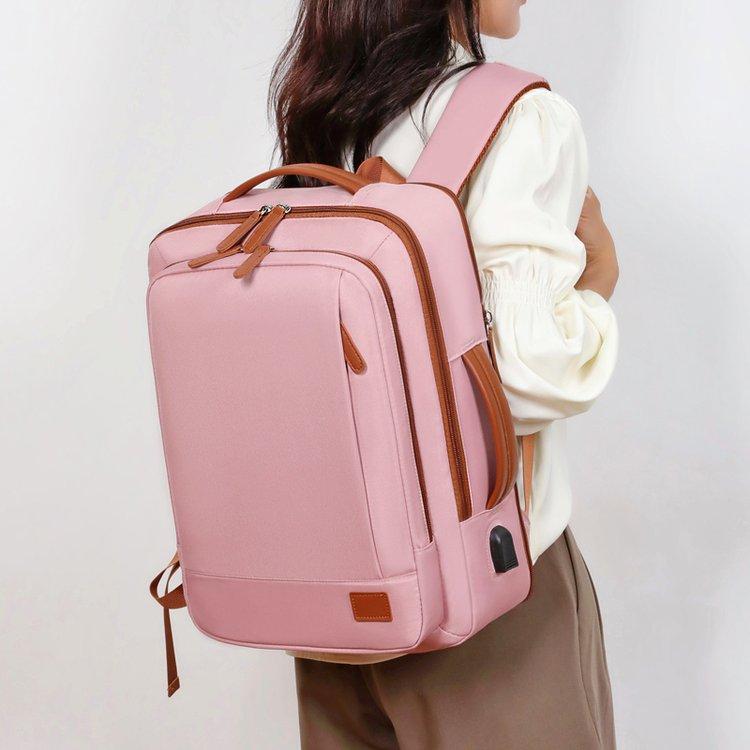 

Zipper Nylon FabricAutumn Season Backpack One Size рожевий