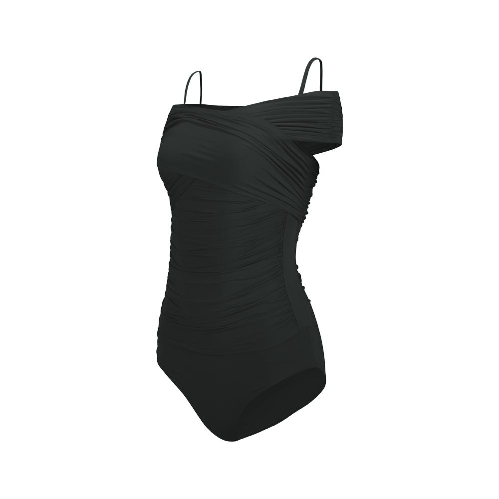 Diebeu Olenthia Off-Shoulder Swimsuit_Serenity Night (Black)