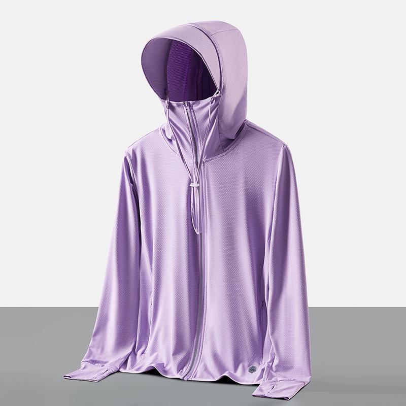 Summer UV-Protective Ice Silk Quick-Dry Jacket - Unisex Long-Sleeve Breathable Sun Shield XL