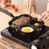 Three-in-one Breakfast Thick Frying Pan for Home Use, Frying Eggs, Flat-Bottomed Frying Pan, Steak Eggs,
