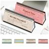 2Pcs Comprehensive Mini Desk Calendar Retro Color Cover Weekly Agenda Planner Table  Home