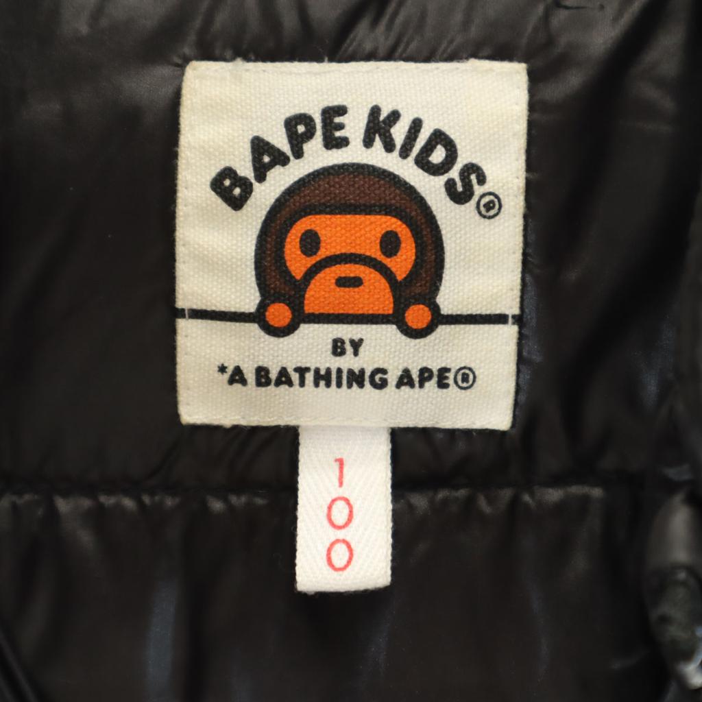 BAPE KIDS Down Jacket 100 Black Aveving Ape Kid's Used