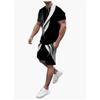 T-shirt da Uomo Manica Corta Pantaloncini Set Due Pezzi Stile Resort Moda Estate Stampa 3D