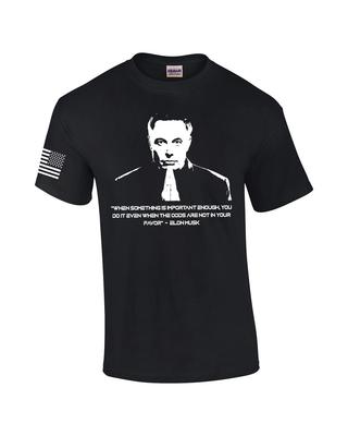 Ispiratrice Citazione Elon Musk Motivazionale T-shirt a Maniche Corte da Uomo Grafica