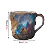 Neue mehrfarbige Mineralglas-Kaffeetasse, Bunte Kristall-Weihnachtstassen, Elegante luxuriöse mineralfarbene Kristalltasse