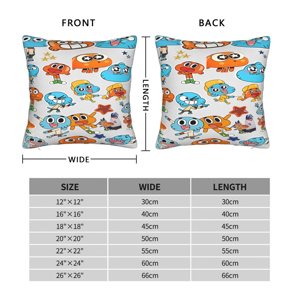 Gumball Gum Ball Watterson Amazing Cartoon Pillow Cover Vintage Pillow Case For Office Car Home Decor Pillowcases Present