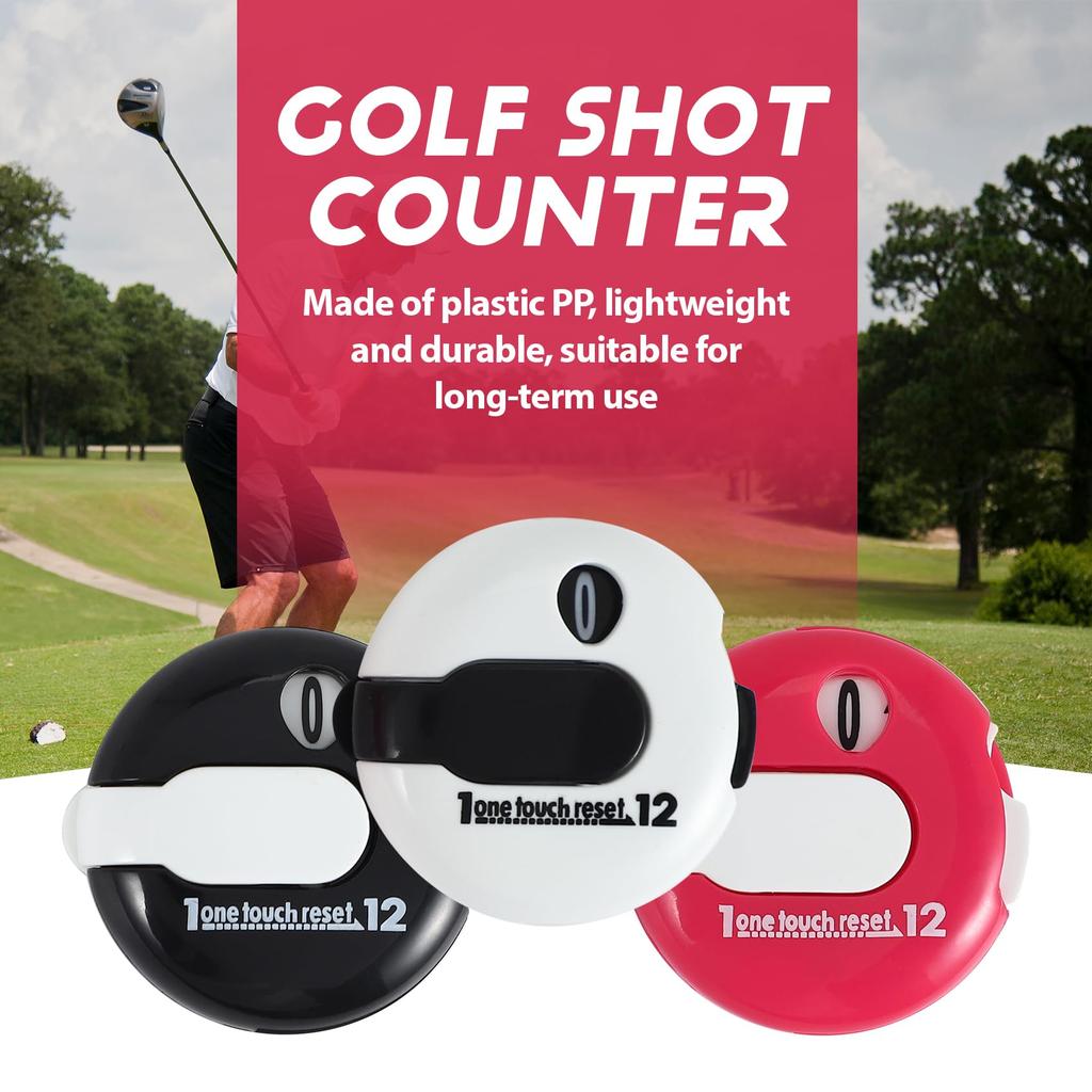 HCSKOSS 3Pcs Mini Golf Score Counter Golf Stroke Counter, One