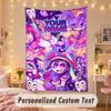 Custom Personalized Tapestry,The Amazing Digital Circus Print Custom Name Text Wall Art Hanging for Bedroom