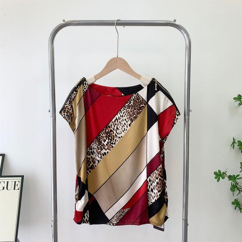 

Slight Flaw Loss Special Offer Pure Silk Short Sleeve Tops Women s Loose T-shirt Summer Small Shirt Middle-Aged Mother Wear Mulberry Silk Red L