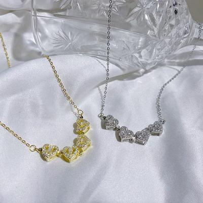 Colier cu pandantiv din argint 925, zirconiu, inimă, cu farmec, pentru femei, nuntă, fete, bijuterii, accesorii cadou
