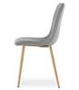 LAVA chair - light gray velvet / wood color legs x 2