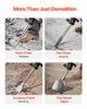 Demolition Jack Hammer, 2800 W Powerful Electric Jackhammer, 1200 BPM Concrete Breaker with 3 Chisels, a Clay Spade, Carrying Case, Gloves, for